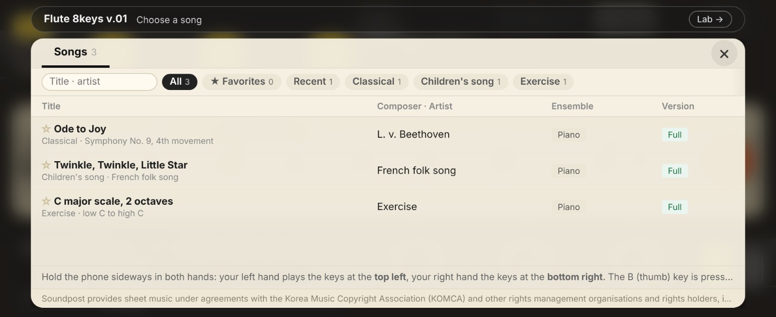 Flute 8keys V.01 screenshot