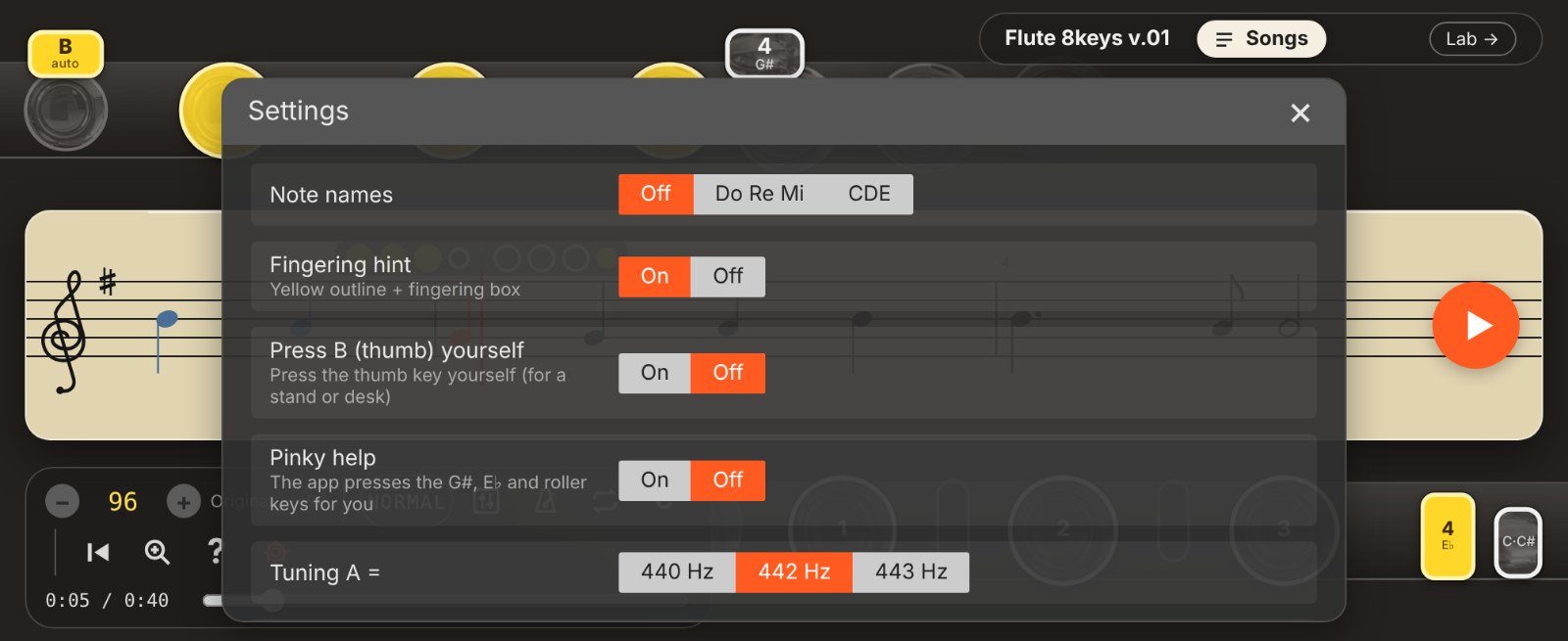 Flute 8keys V.01 screenshot