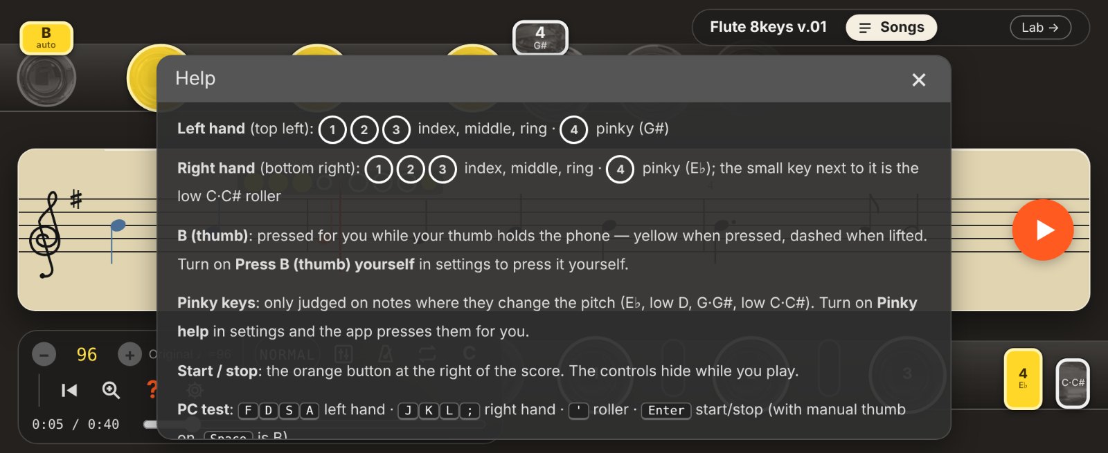 Flute 8keys V.01 screenshot
