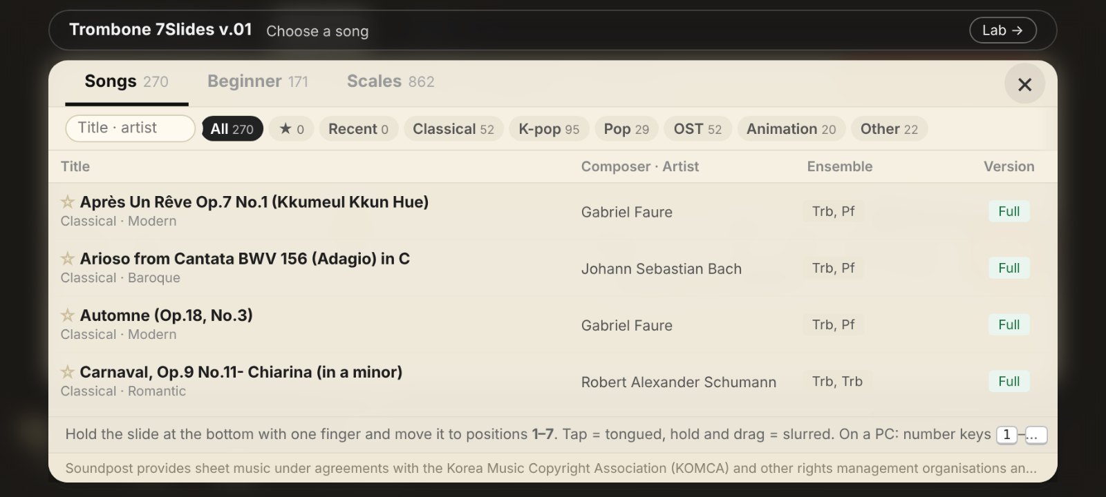 Trombone 7Slides v.01 screenshot