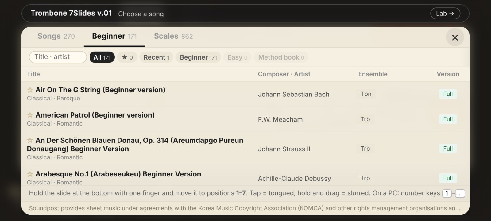 Trombone 7Slides v.01 screenshot