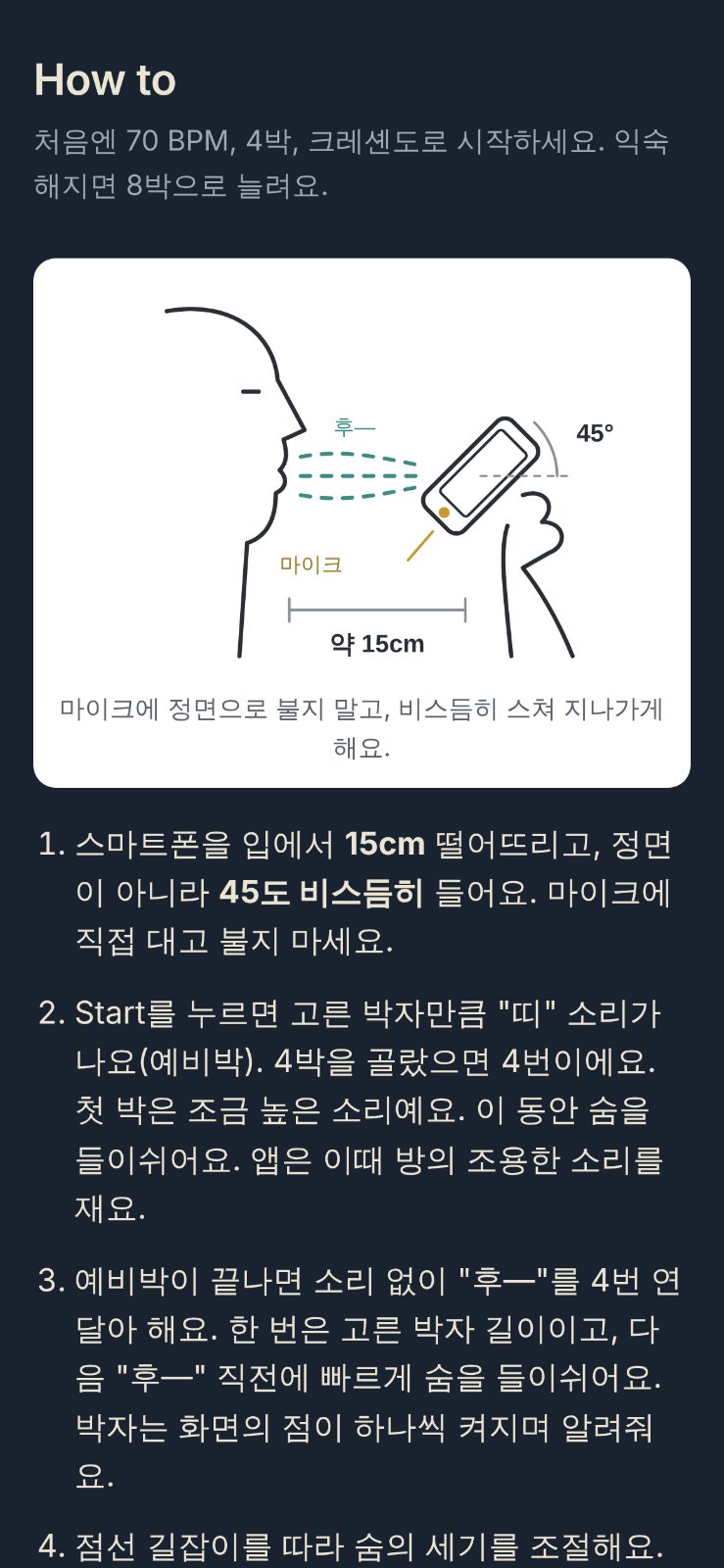 롱톤 호흡 연습 V.01 화면