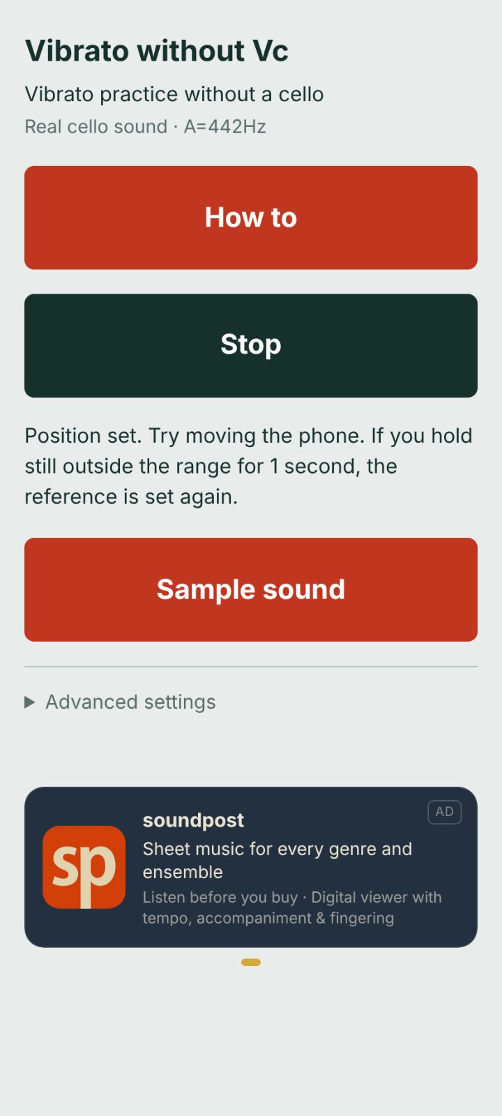 Vibrato without Cello V.01 screenshot