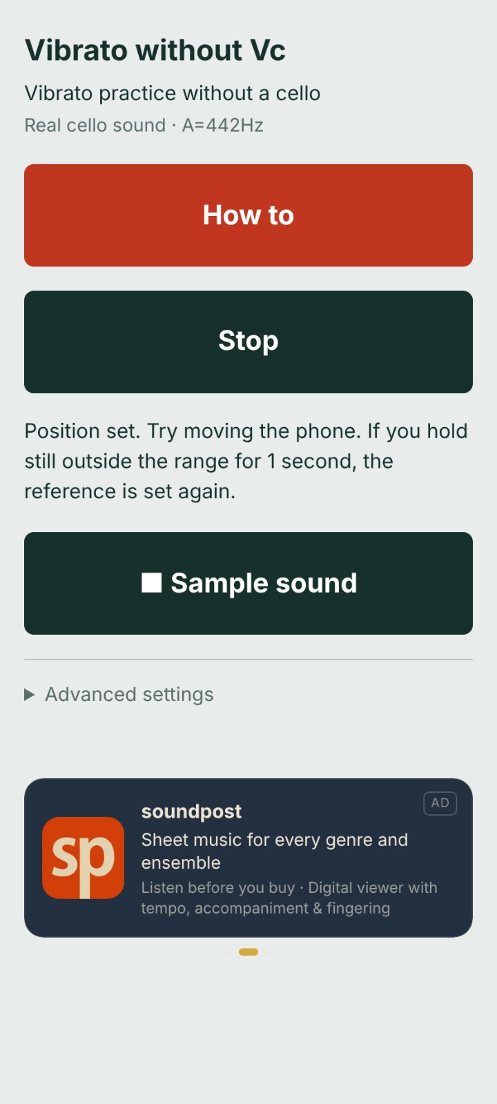 Vibrato without Cello V.01 screenshot