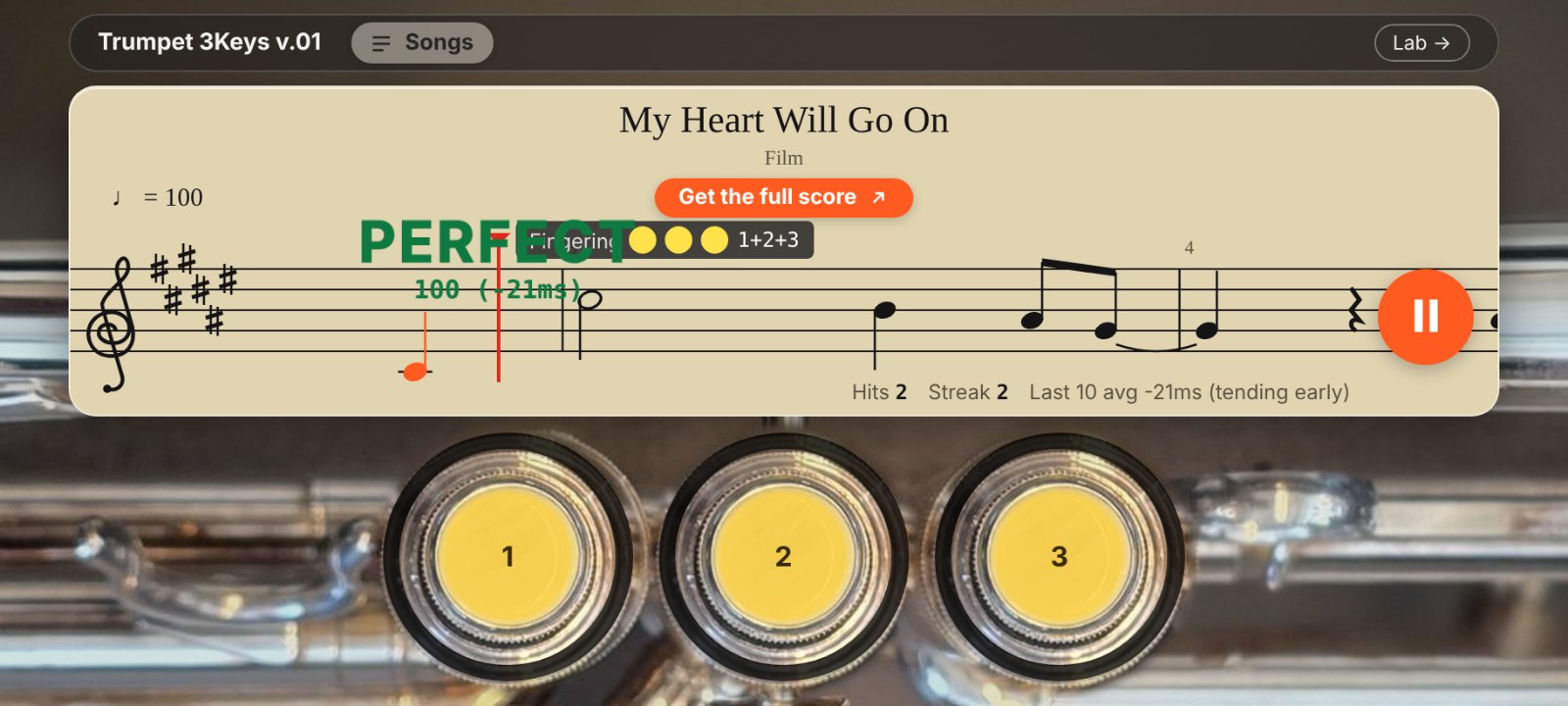 Trumpet 3keys v.o1 screenshot
