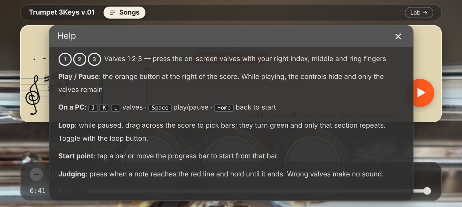 Trumpet 3keys v.o1 screenshot