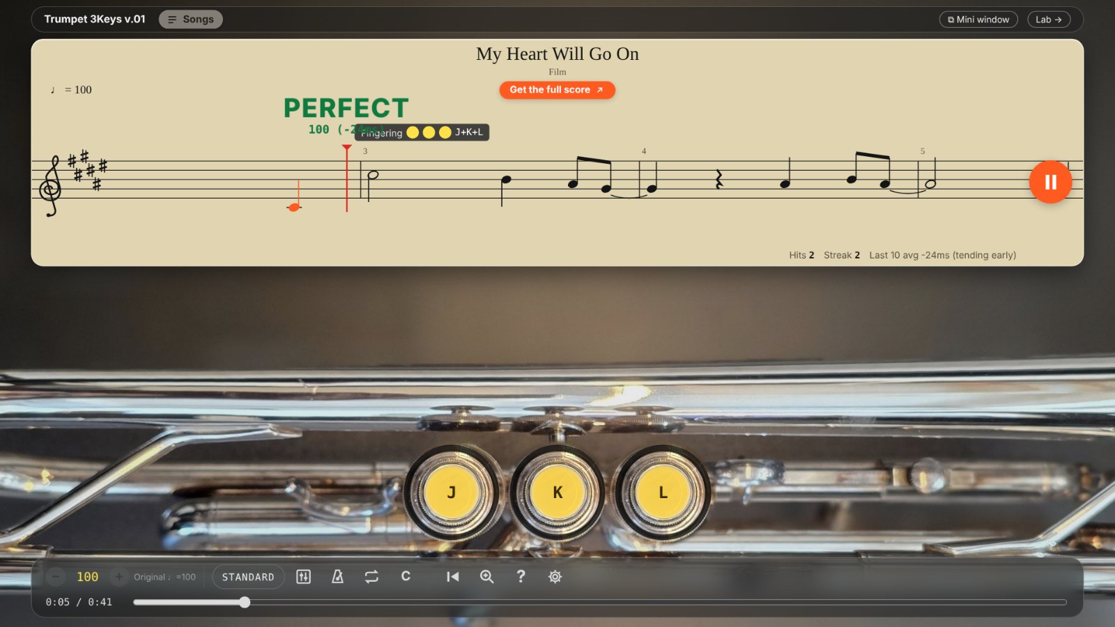 Trumpet 3keys v.o1 screenshot
