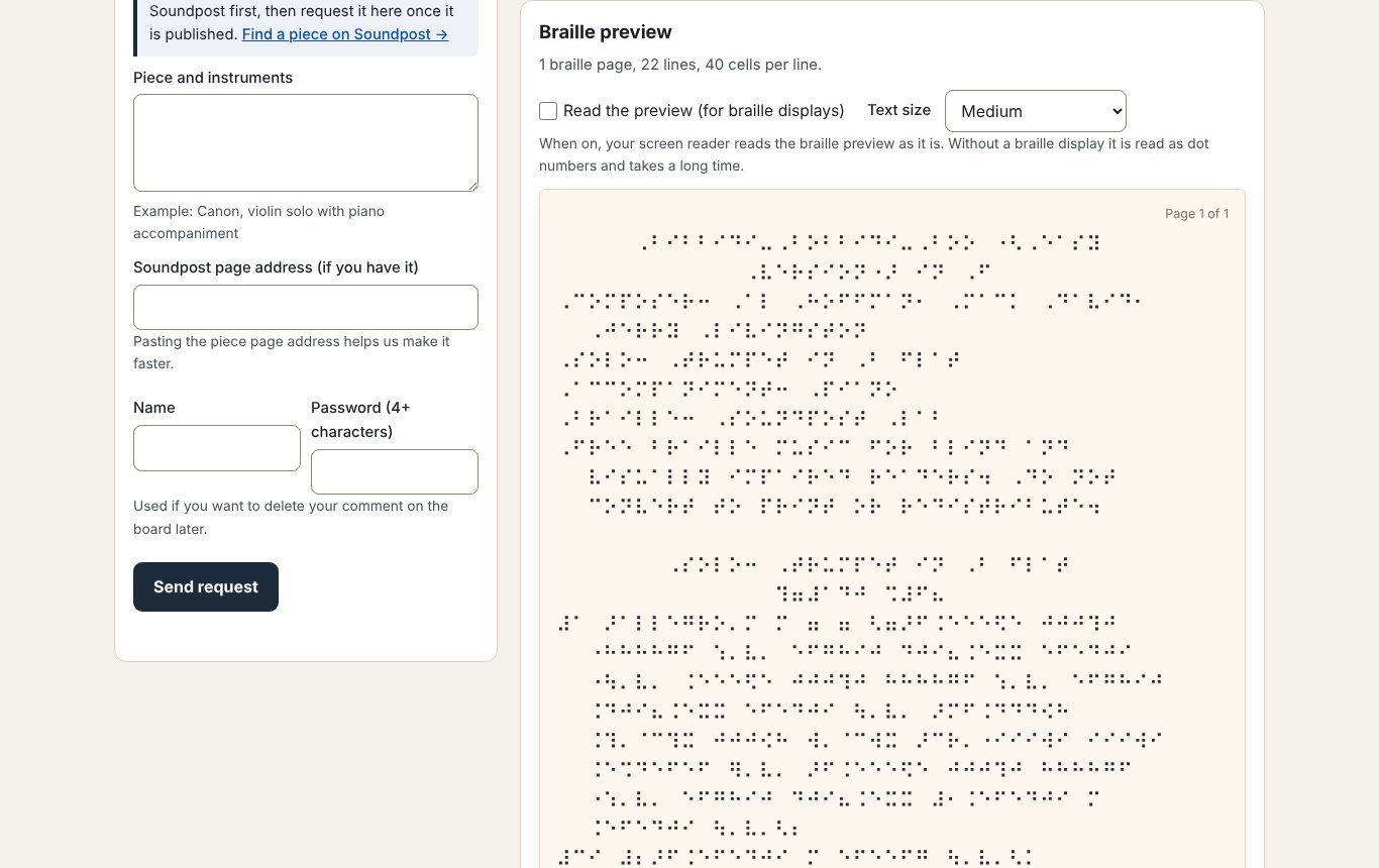 Braille Music Converter v.01 screenshot